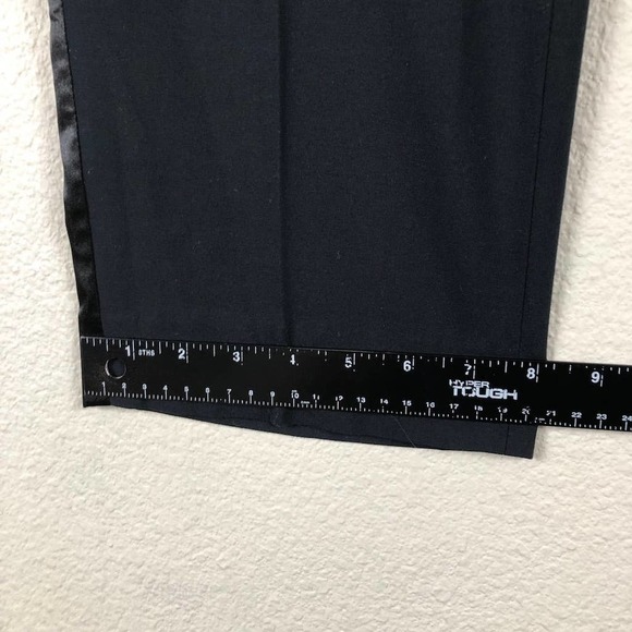 Banana Republic Pants Black Ryan Fit Contrast Side Stripe Trouser Size 14 - Picture 13 of 16